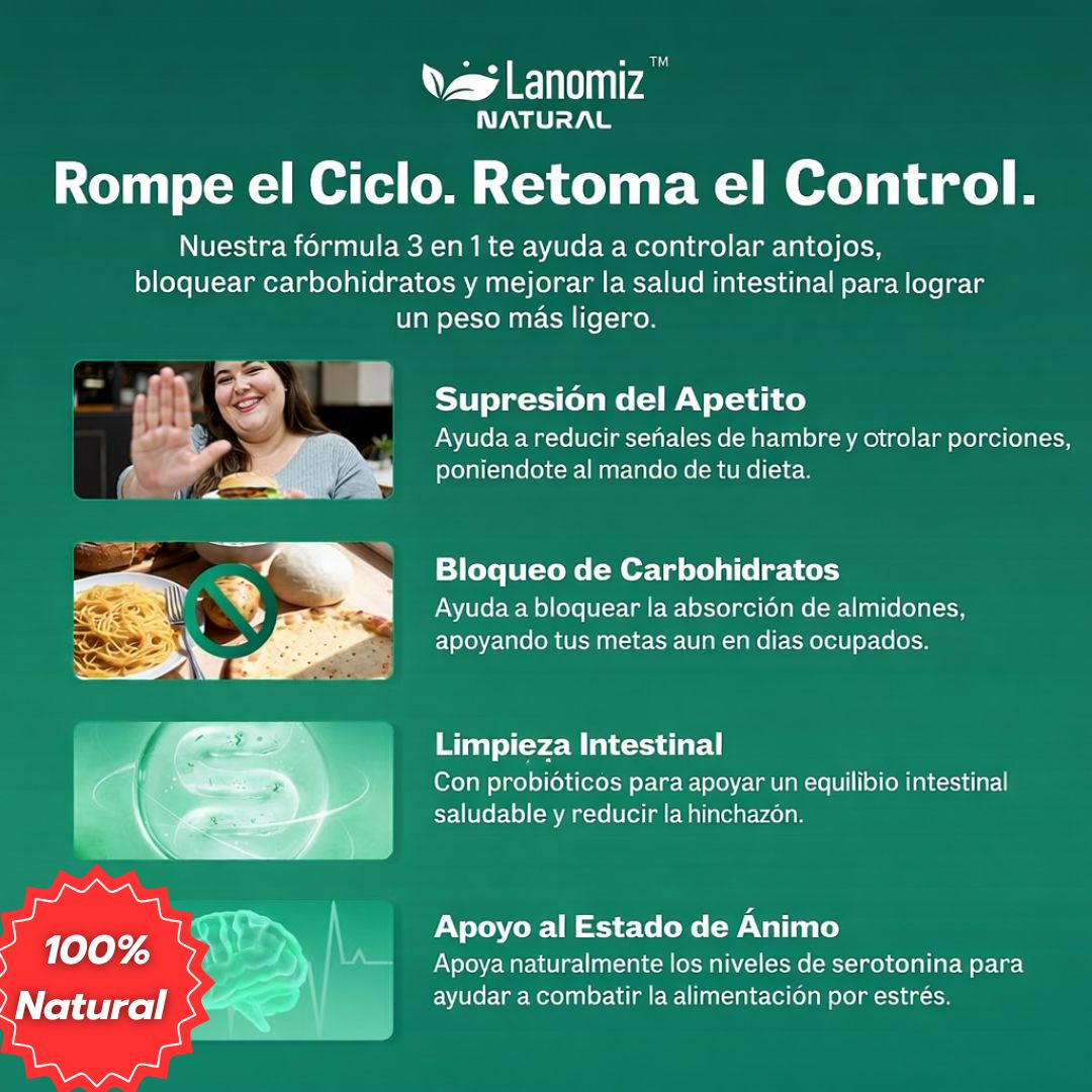 LANOMIZ™ Control de Antojos + Balance Intestinal (14 Días)