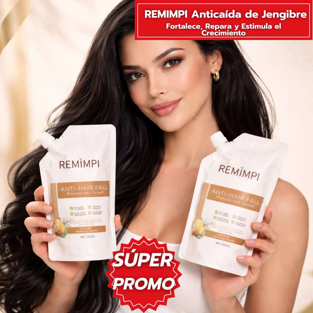 REMIMPI Anticaída de Jengibre - Fortalece, Repara y Estimula el Crecimiento