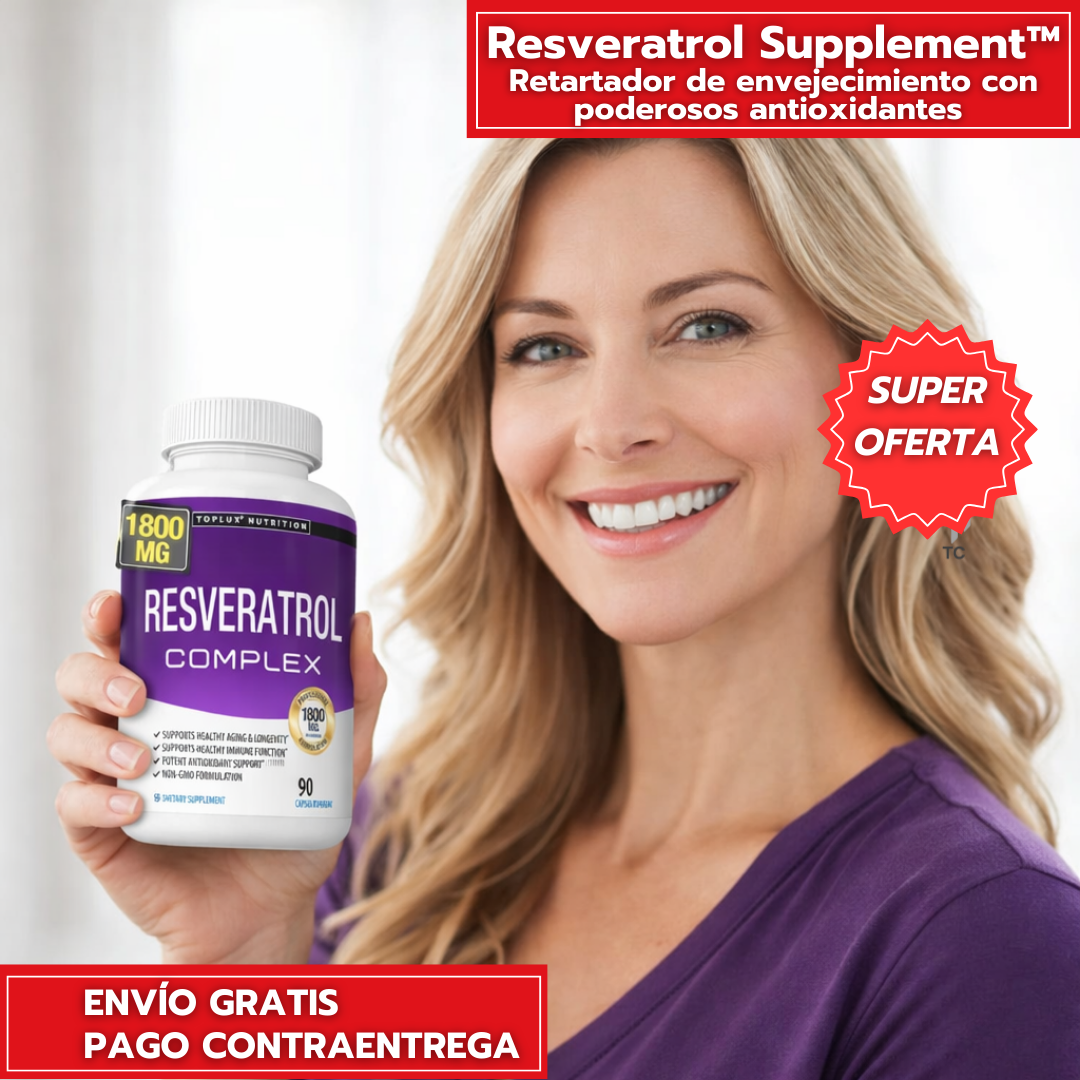Resveratrol Supplement™ - Retartador de envejecimiento con poderosos antioxidantes