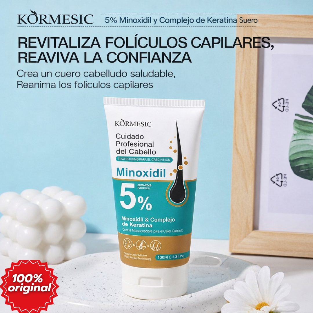 ReGrowX™ | Crema Capilar con Minoxidil 5% para Crecimiento, Grosor y Anti Caída