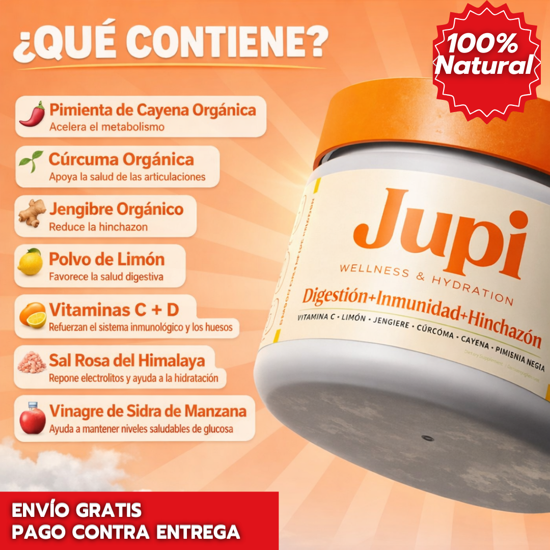 Jupi Wellness Hydration – Energía Natural y Apoyo Digestivo Diario