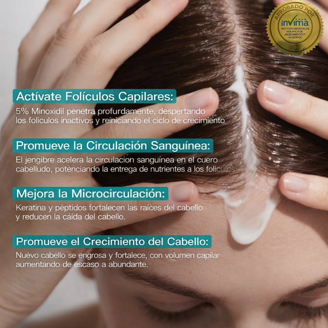 ReGrowX™ | Crema Capilar con Minoxidil 5% para Crecimiento, Grosor y Anti Caída