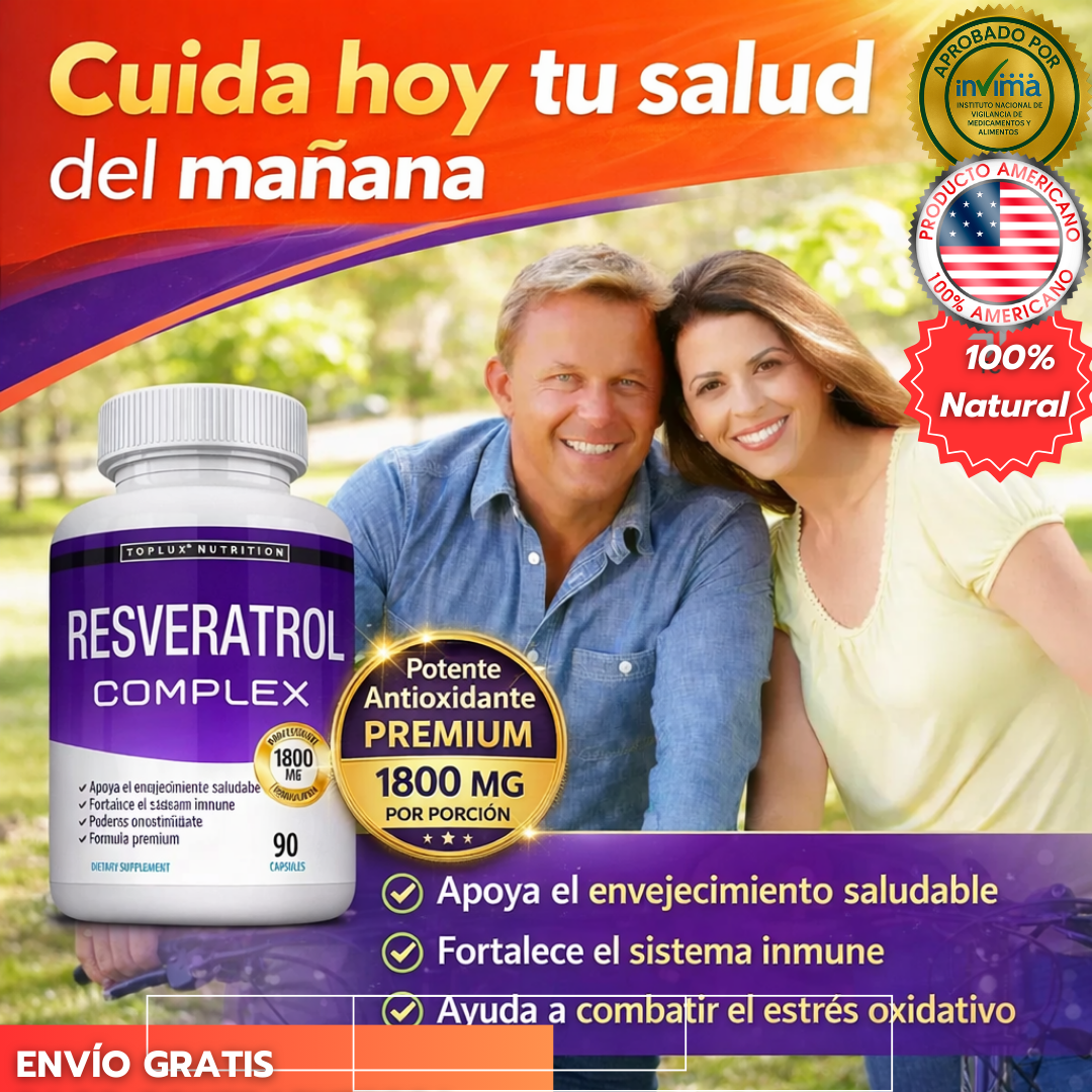Resveratrol Supplement™ - Retartador de envejecimiento con poderosos antioxidantes