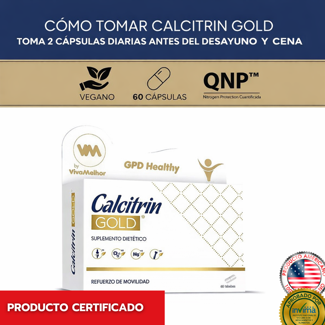 Calcitrin Gold – Refuerzo para Articulaciones y Huesos | 60 Tabletas