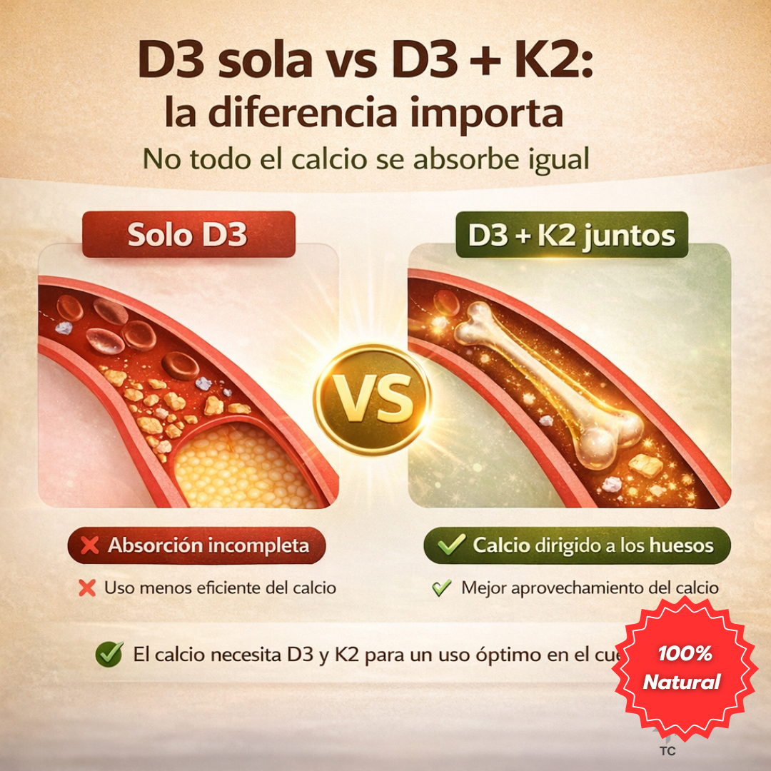 Pack x2 Vitamina D3 + K2 - Fortalece tus Huesos y Refuerza tu Sistema Inmune