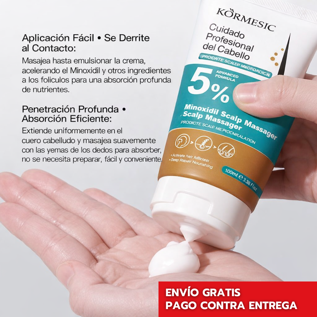 ReGrowX™ | Crema Capilar con Minoxidil 5% para Crecimiento, Grosor y Anti Caída