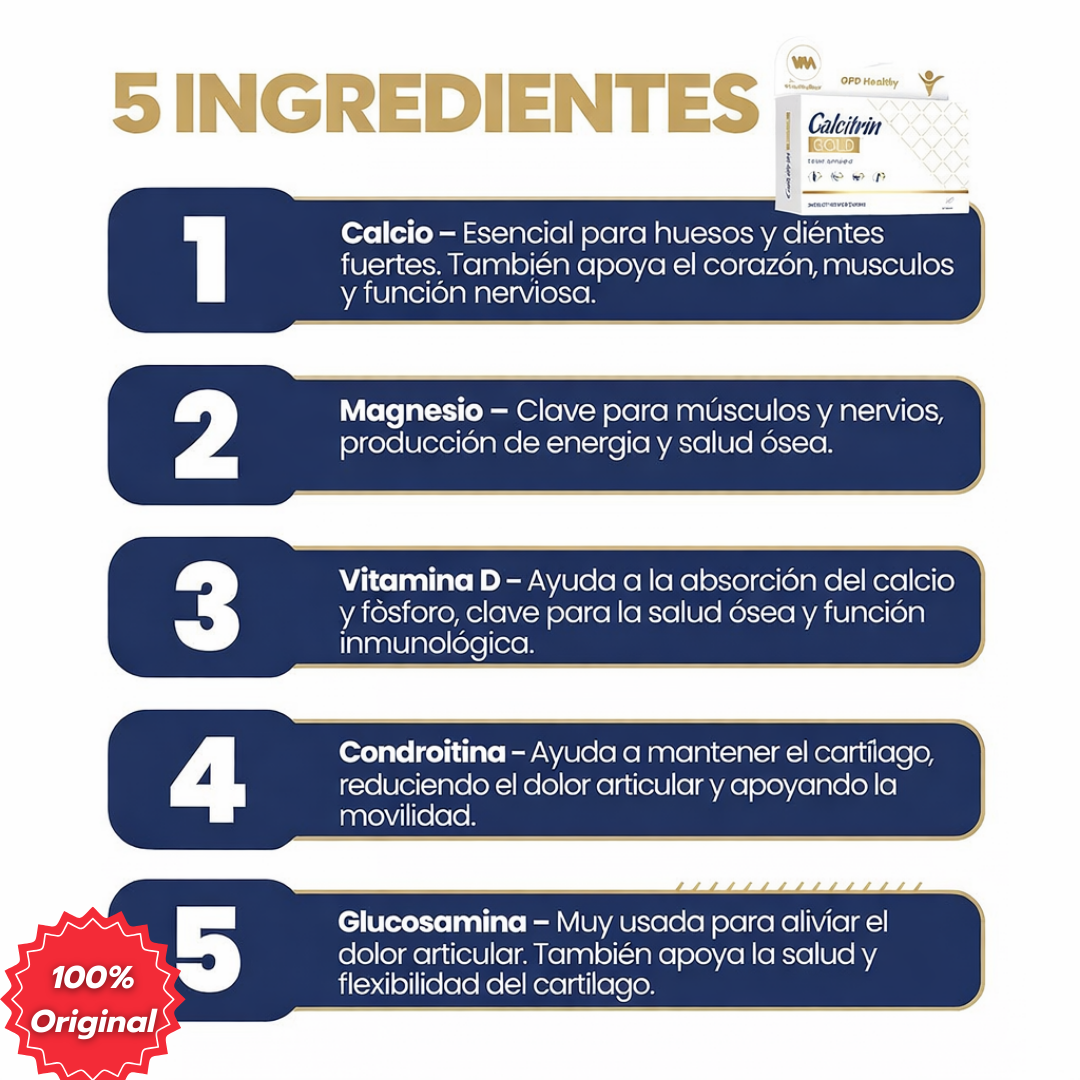 Calcitrin Gold – Refuerzo para Articulaciones y Huesos | 60 Tabletas