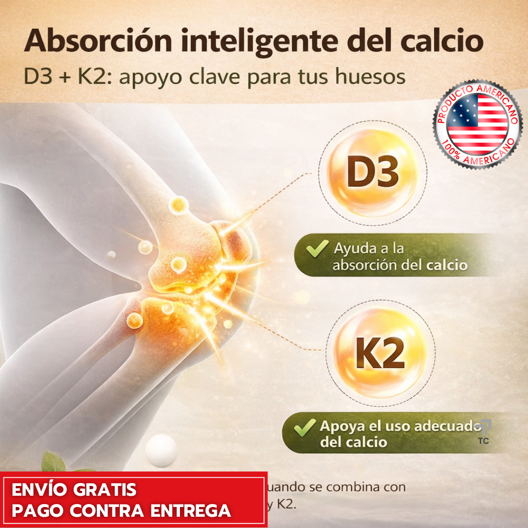 Pack x2 Vitamina D3 + K2 - Fortalece tus Huesos y Refuerza tu Sistema Inmune