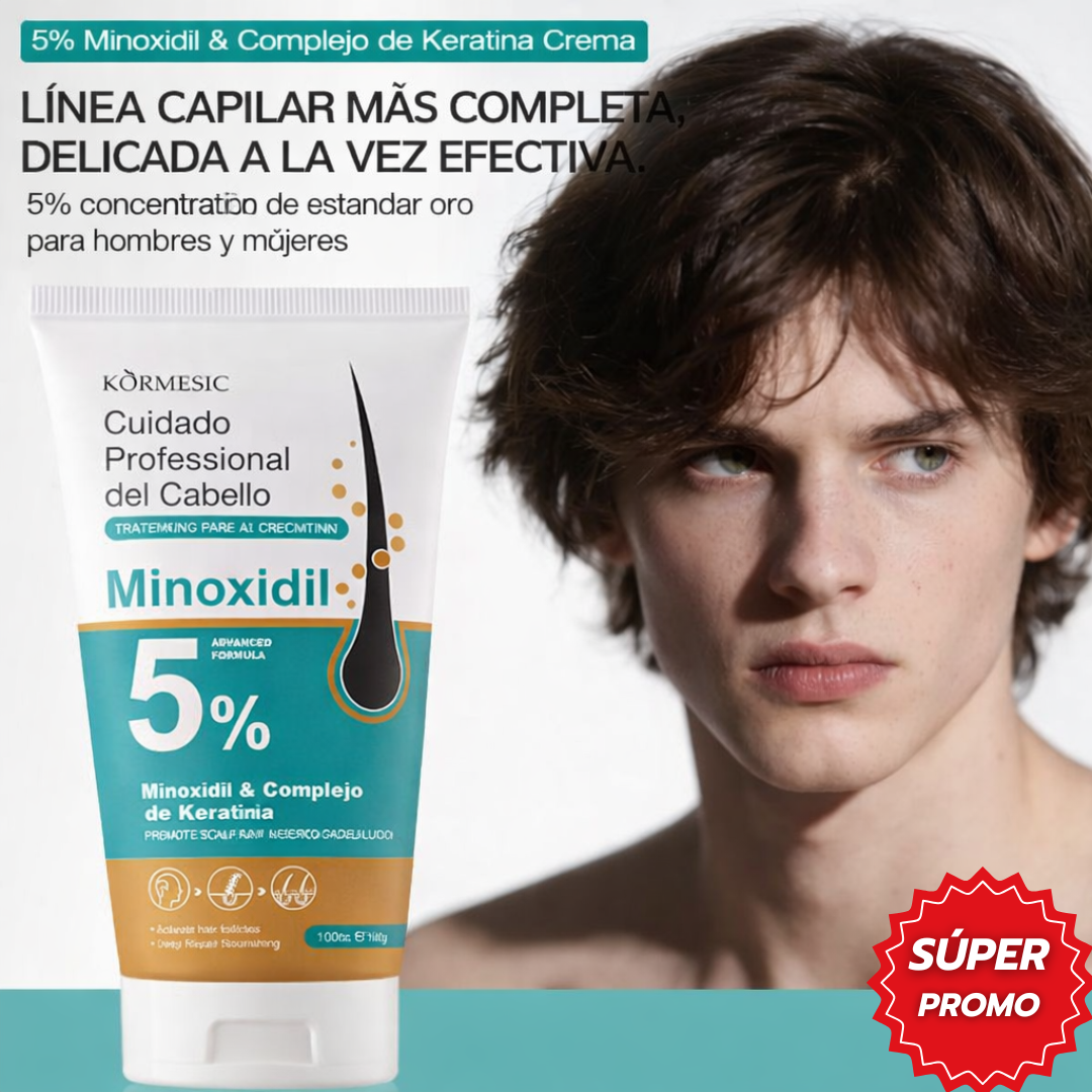 ReGrowX™ | Crema Capilar con Minoxidil 5% para Crecimiento, Grosor y Anti Caída