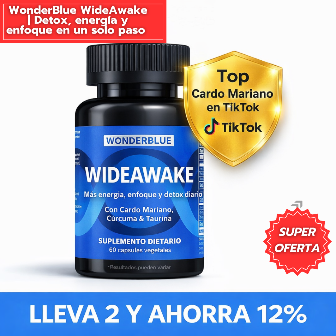 WonderBlue WideAwake - Detox, energía y enfoque en un solo paso
